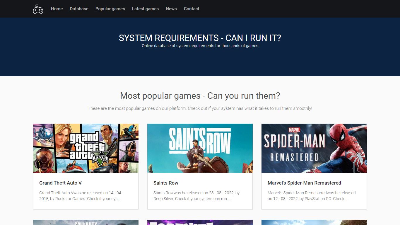 System Requirements - Can I run it? | SysRequirements.com